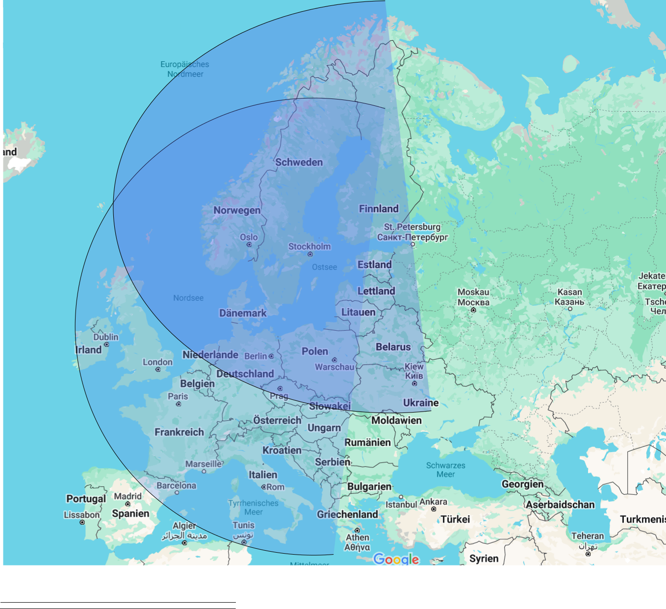 Bewölkte Europa-Karte